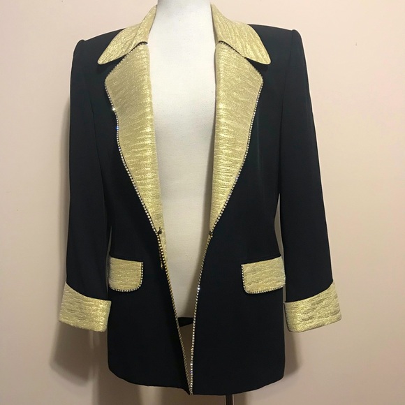 Holly’s Women’s Black Blazer With Rhinestones - Picture 2 of 16